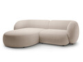 Coltar stanga 2 locuri, Kate, Micadoni, 255x176x76 cm, catifea, bej