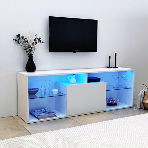 Comoda TV, Neostill, New York, 160x55x35 cm, Alb mezoni.ro