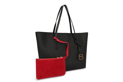 Geanta, lucky bees, 288 black red, piele ecologica, negru/rosu