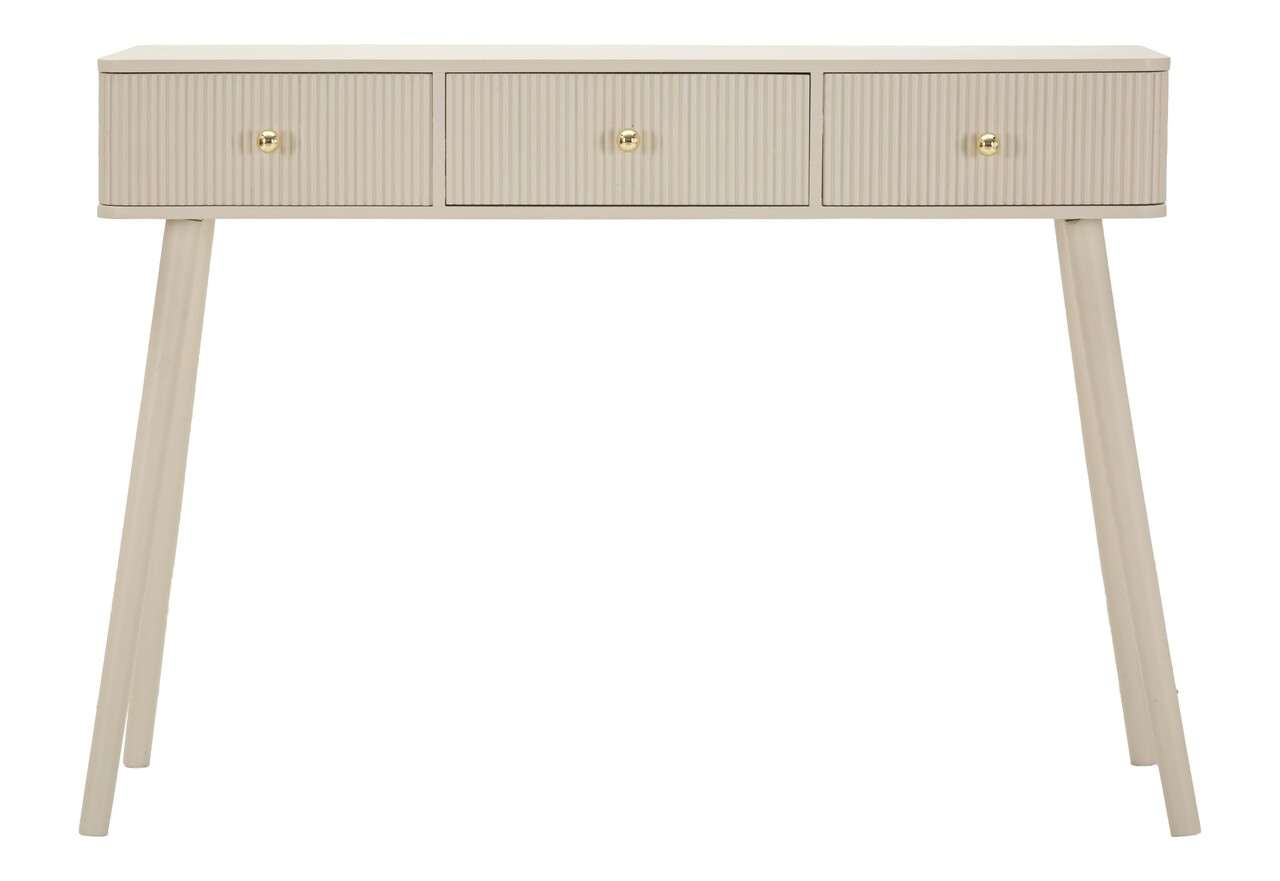 Consola, Mauro Ferretti, Shy, 108x30x77 cm, lemn de pin, alb/auriu - view 8