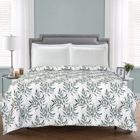 Cuvertura matlasata King size Olive, Heinner, 200×220 cm, microfibra, multicolor 200x220 imagine 2022