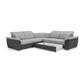 Coltar extensibil 5 locuri ELTAP, Fed-18, Federico, 266x266x102 cm, lemn/poliester, gri/negru