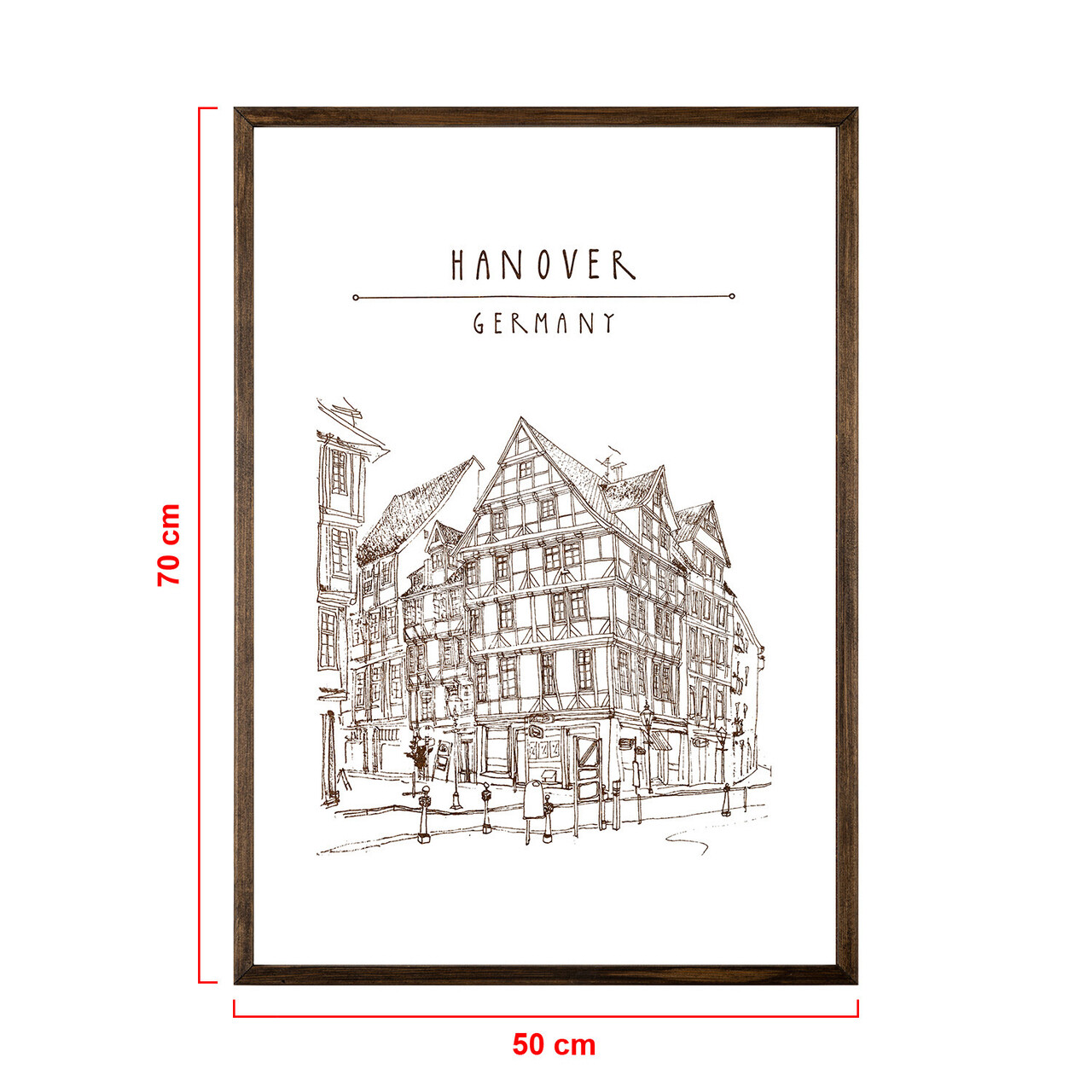 Tablou decorativ, TD050, Lemn, Desenat manual, Natural