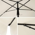 Umbrela dreptunghiulara pentru terasa, gradina, plaja, Songmics, 200x125 cm, protectie solara UPF 50+, bej