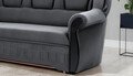 Coltar extensibil stanga 3 locuri ELTAP, L-086, Lord, 243x180x112 cm, lemn/poliester, gri inchis/negru