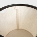 Cos de rufe Davey, Homla, 38x37 cm, poliester/in/bambus, alb/negru