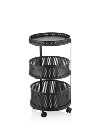 Organizator GLV0665, Mia, 32x22x30 cm, metal galvanizat, negru