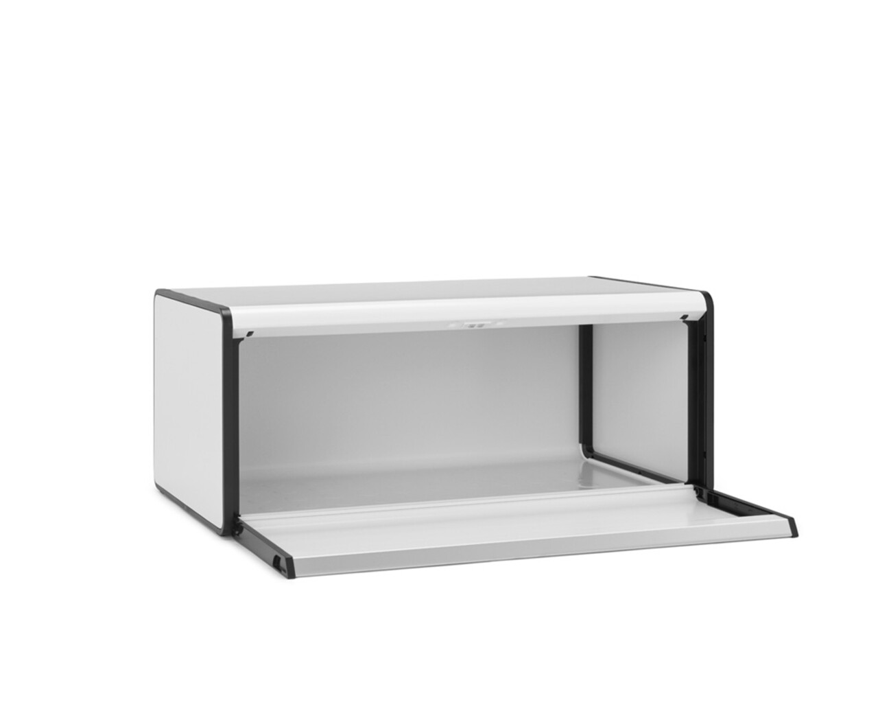 Cutie pentru paine, Brabantia, Fall Front, 46.5x25x18.7 cm, otel, alb - imagine 4