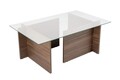 Masuta de cafea, Nordure, Vetrino, 105x40x65 cm, Sticla temperata , Maro