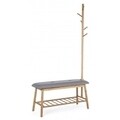 Cuier cu bancheta, Audrey, Bizzotto, 90x30x165 cm, bambus/poliuretan