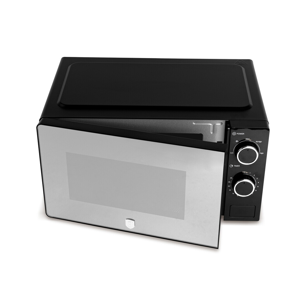Cuptor cu microunde Berlinger Haus, Matte Black, 1100W, 20L, 44.5x24.2x32.5 cm, negru/argintiu - view 3