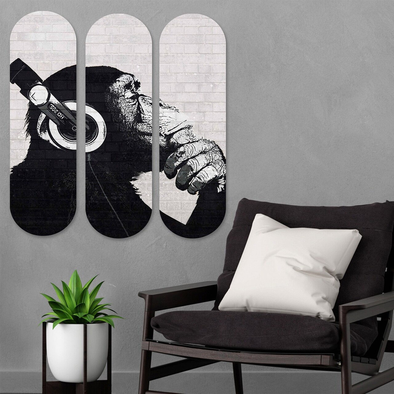 Set 3 tablouri decorative 3KY3787 Imprimat UV Multicolor