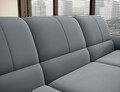 Coltar extensibil stanga 3 locuri ELTAP, LT-04VE, Siber, 270x186x93 cm, lemn/poliester, gri deschis