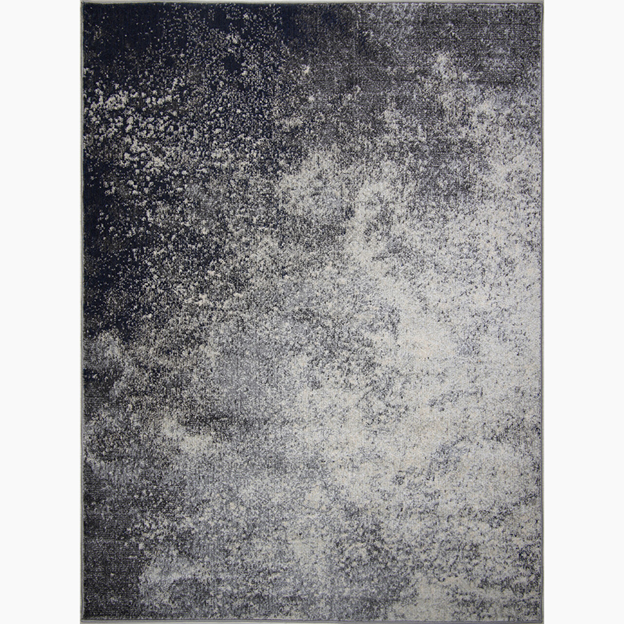Covor de hol, Vintage 7651 , 100x200 cm, Polipropilena, Gri / Albastru închis