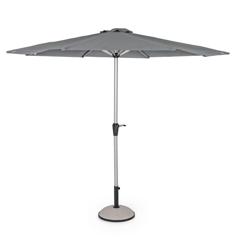 Umbrela pentru gradina/terasa Vienna, Bizzotto, Ø300 cm, stalp Ø48 mm, aluminiu/poliester, gri inchis aluminiu/poliester