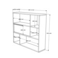 Raft de perete, Locelso, On5-Su, 90.1x81x22 cm, PAL, Nuc / Stejar