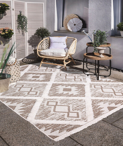 Covor, 22265a , 150x220 cm, bumbac, crem