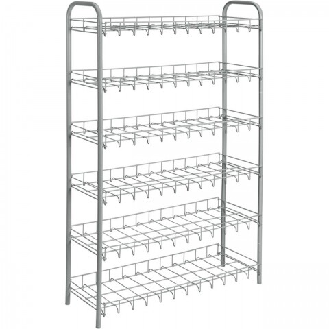 Etajera pentru organizare pantofi Metaltex, 64x23x104 cm, metal/invelis plastic, alb 64x23x104