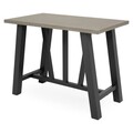 Masa bar pentru gradina/terasa, Tonic, L.130 l.75/95 H.100 cm, negru