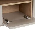 Comoda TV, Nordure, Rivoli, 160x50x35 cm, PAL, Gresie / Stejar Safir