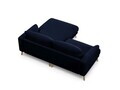 Coltar dreapta 3 locuri, Naomi, Micadoni Home, 200x170x75 cm, catifea, albastru regal
