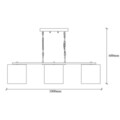 Candelabru, Nitid, Salihini - MR - 834, E27, 100 W, metal/textil