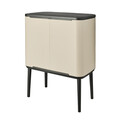 Cos de gunoi cu soft touch, Brabantia, Bo Touch, 36 L, 31.2x54x68 cm, otel, bej