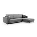 Coltar extensibil dreapta 4 locuri ELTAP, RT-04NU, Dalia, 289x190x95 cm, lemn/poliester, gri