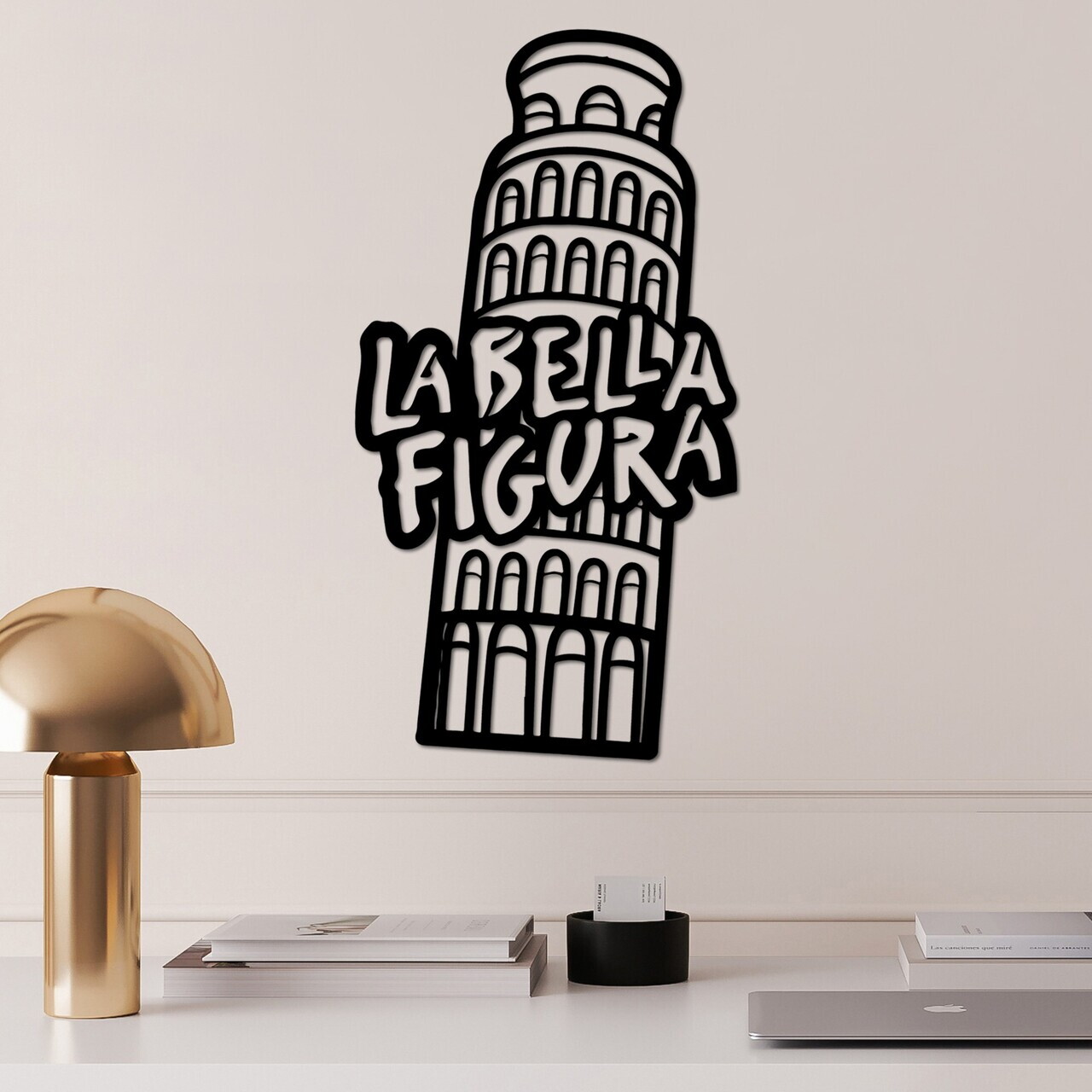 Decoratiune de perete, Bella Figura 2, Dimensiune: 32 x 60 cm, Negru