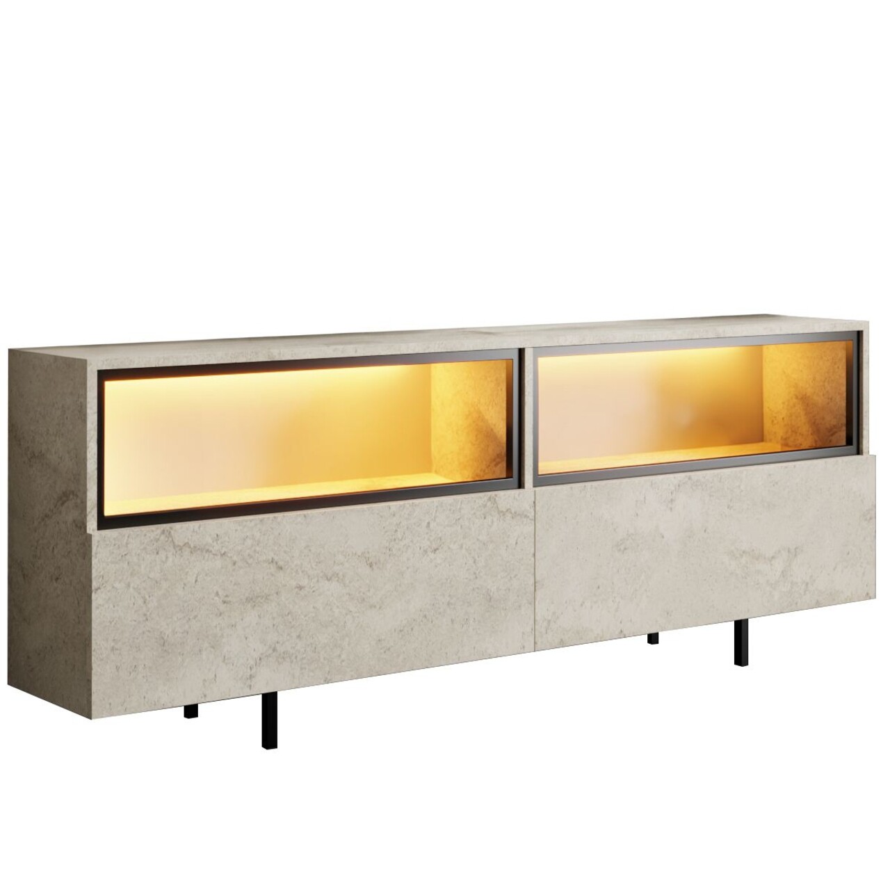 Comoda TV, Hanah Home, Ekol Up, 180x67x32 cm, Travertin - view 8