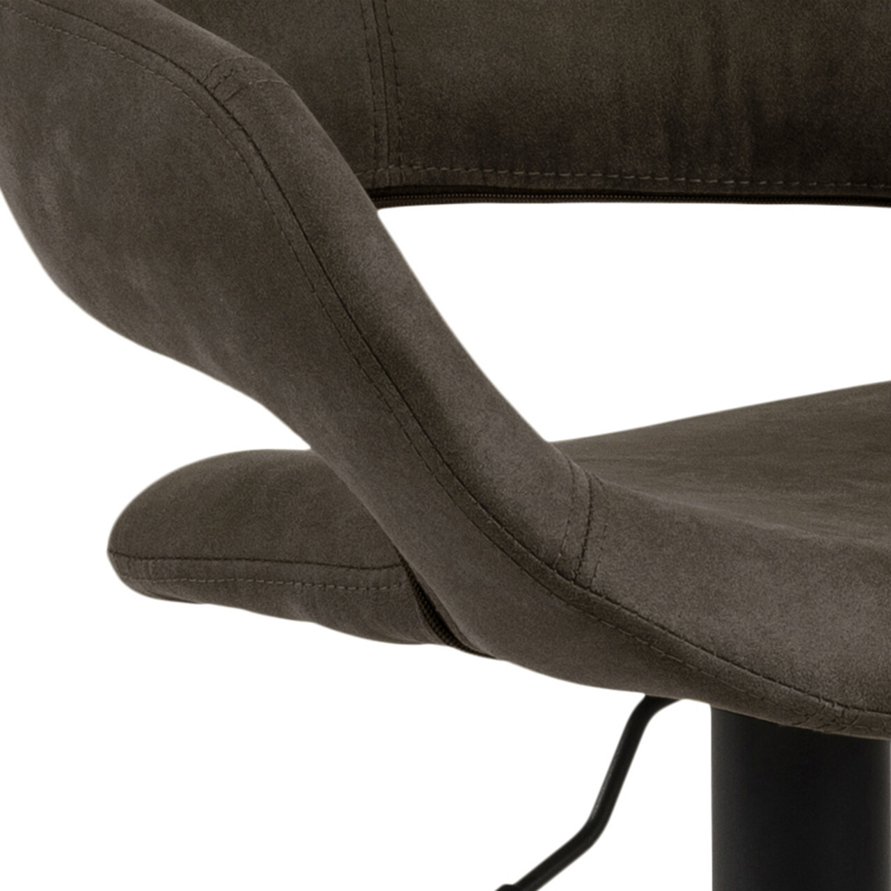 Scaun de bar Grace, Actona, 54.5x48.5x101 cm, rotativ, poliester/otel, antracit - view 4