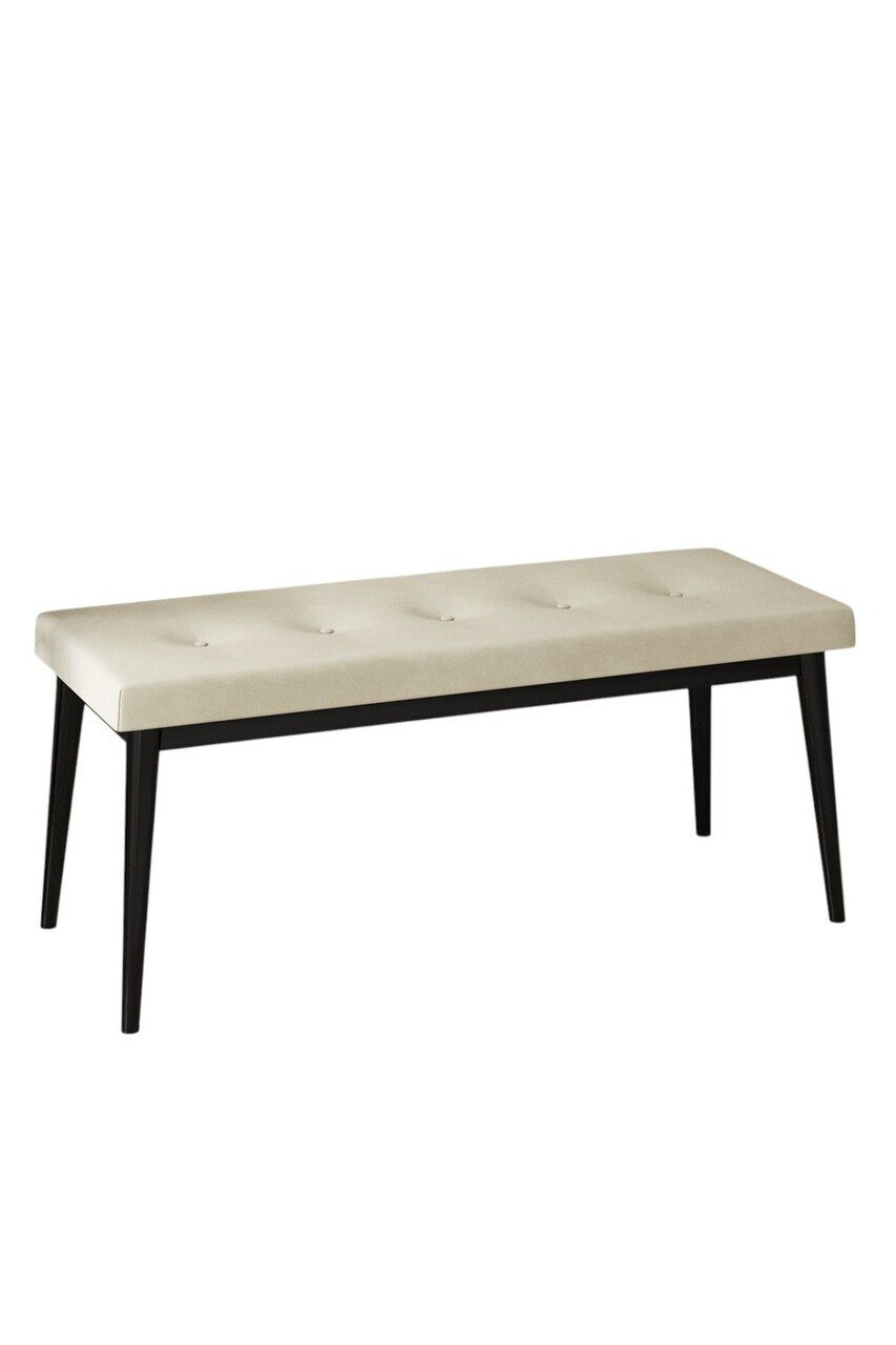 Banca, Hanah Home, Arwen Bench, Crem/Negru — imaginea 2