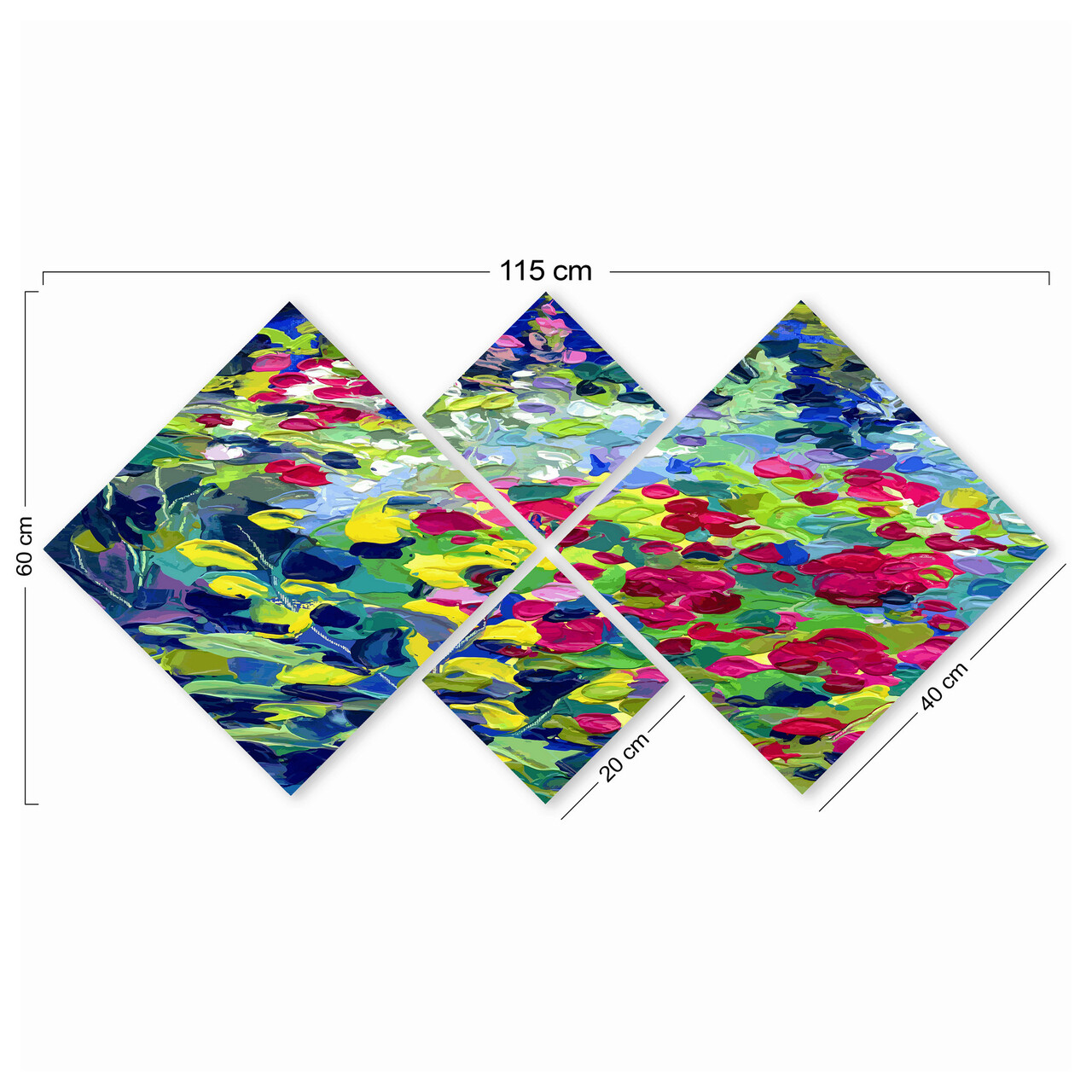 Set 4 tablouri decorative, 4MDF85103236, MDF, Imprimat UV, Multicolor