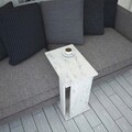 Masuta, Comforty, Pasific C Sehpa, 30x61x43 cm, Alb/Negru