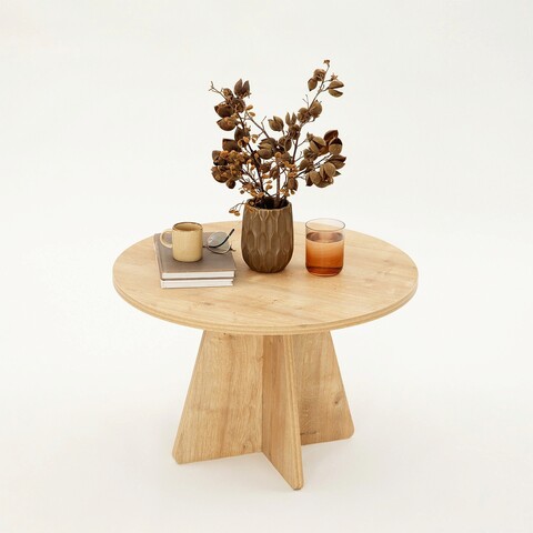 Masuta de cafea, Neostill, Mushroom, 60x40x60 cm, PAL, Maro