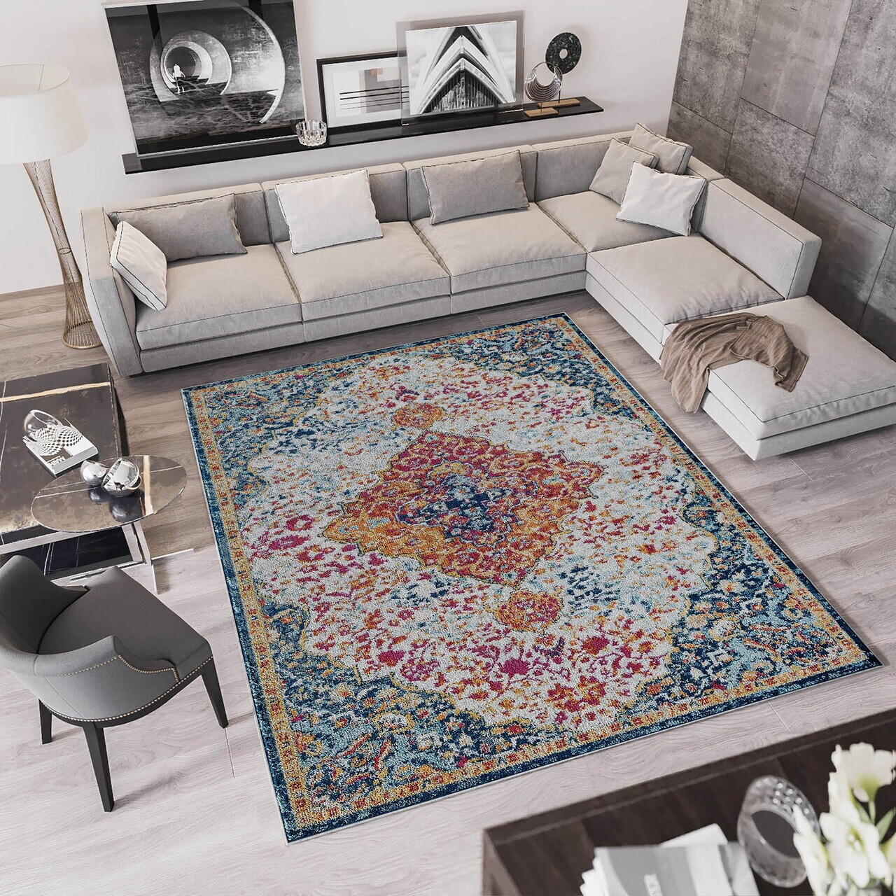 Covor Woopamuk175 160x230 cm Bumbac/Poliester Multicolor