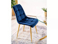 Scaun Chic Velvet, Signal, 51x44x89 cm, catifea/otel, albastru/auriu
