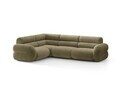 Coltar stanga 5 locuri, Neo, Micadoni Home, 295x210x83 cm, tesatura Chenille, verde oliv deschis