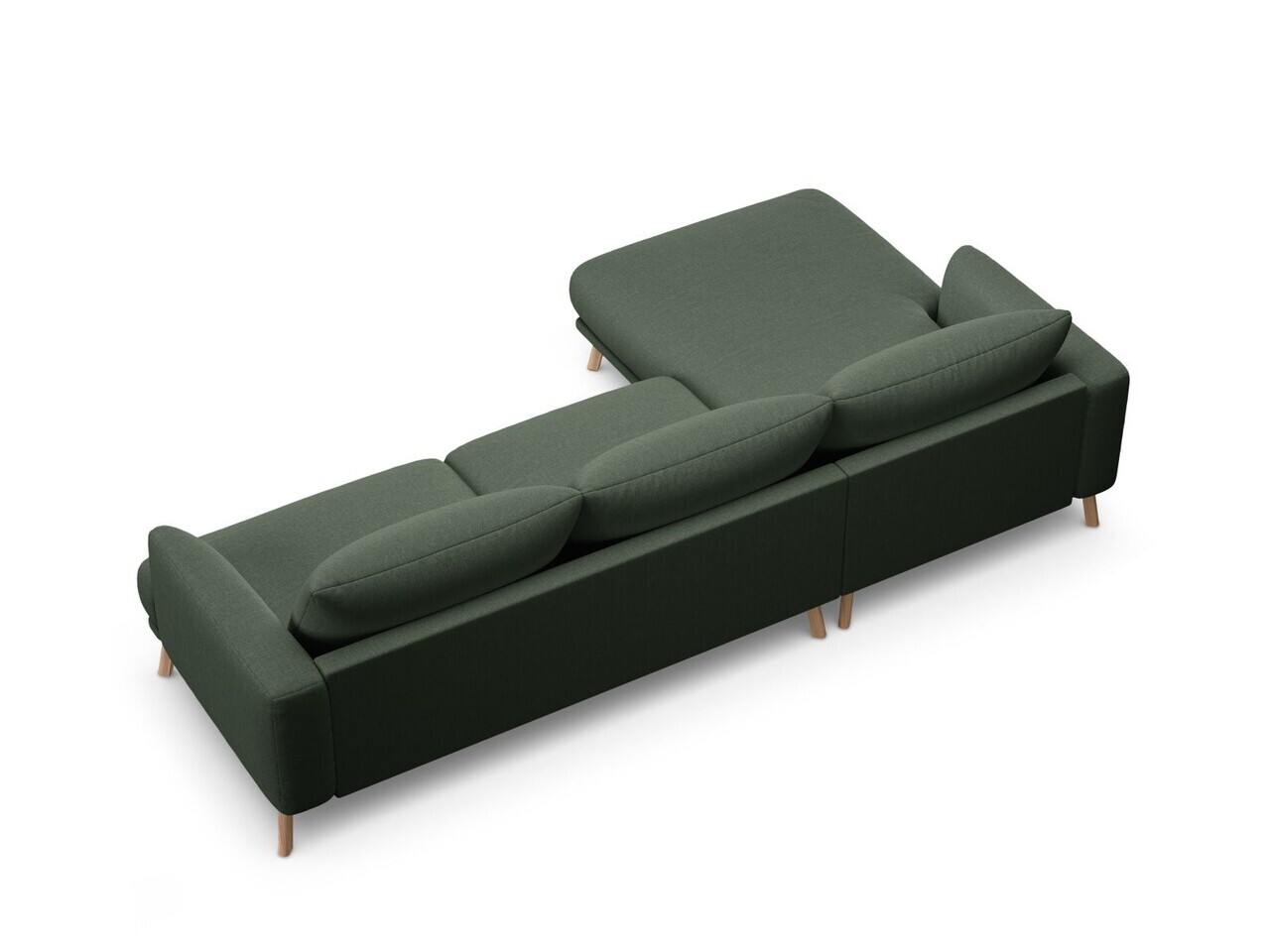 Coltar stanga 4 locuri, Naomi, Micadoni Home, 285x170x75 cm, tesatura structurata, verde muschi — imaginea 4