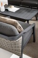 Set mobilier pentru gradina/terasa 4 piese Cordova, Bizzotto, fibra sintetica/tesatura ofelin, gri carbune