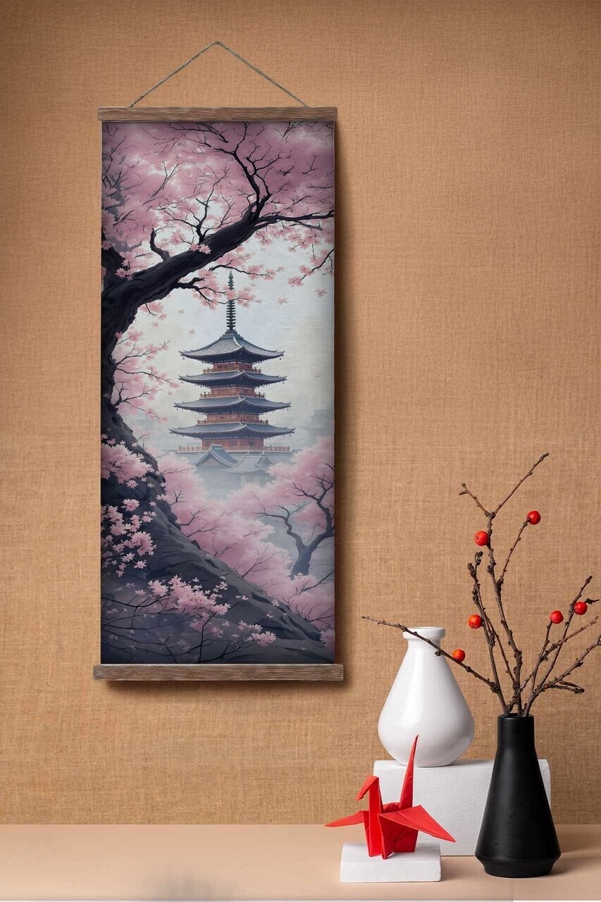 Tablou decorativ, ARTJPNPSTRDK20, Lemn masiv, Pictura pe canvas, Multicolor - view 2