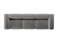 Canapea 4 locuri, Bergamo, Cosmopolitan Design, 364x108x70 cm, catifea chenille raiata, gri deschis