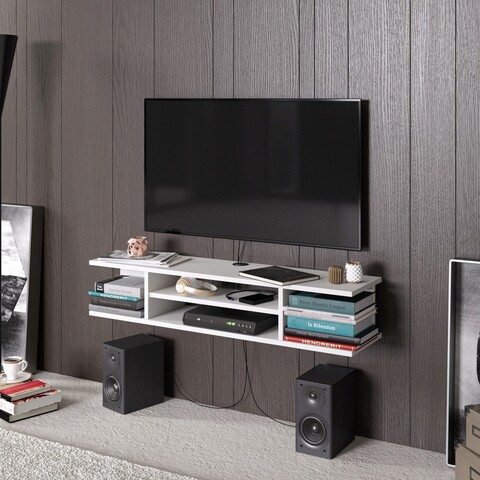 Comoda tv, zena home, pivot, pal, alb
