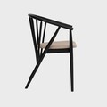 Scaun Calido, Homla, 58x55x78 cm, lemn/poliester, negru