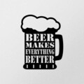Decoratiune de perete, Beer Metal Decor, metal, 35 x 45 cm, negru