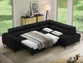 Coltar extensibil dreapta 5 locuri ELTAP, RT-06AU, Kanedo, 269x204x86 cm, lemn/poliester, negru