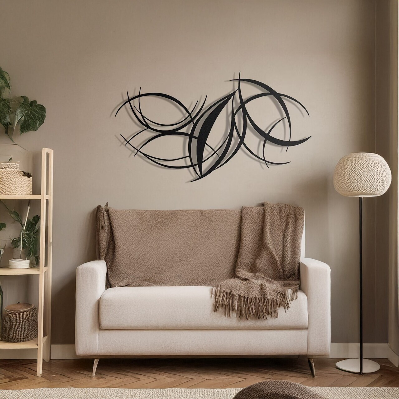 Decoratiune de perete, DCV-1024-MT, Dimensiune: 50 x 30 cm, Negru — imaginea 3