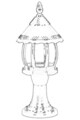 Lampa de exterior, Avonni, 685AVN1224, Plastic ABS, Negru