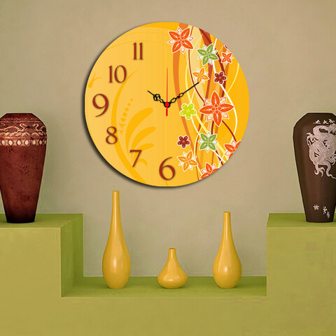 Ceas de perete, ms-03, mdf, ø40 cm, multicolor