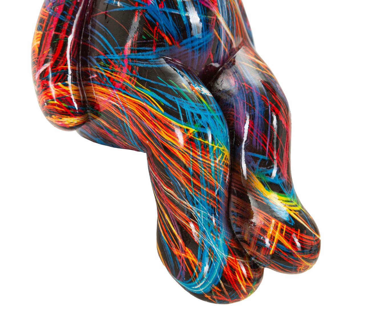 Decoratiune, Mauro Ferretti, Orsetto Psyco -B, 12.5x9.5x25 cm, polirasina, multicolor - imagine 2